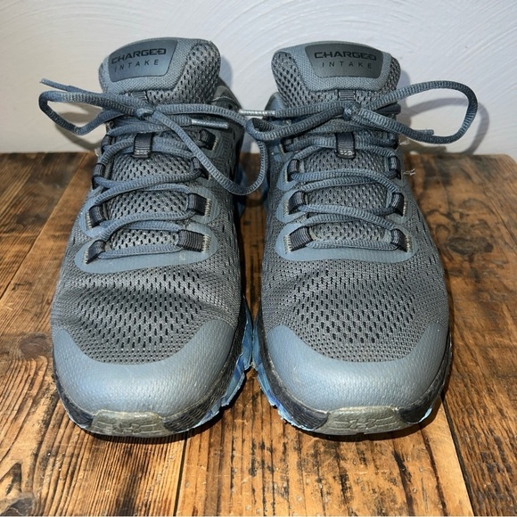 Under Armour Charged Intake 4 Exo Men\'s Running Shoes Sz 8 Gray Blue Sneakers main image 8